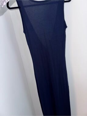 Sleeveless Navy Maxi Dress Slip Dress